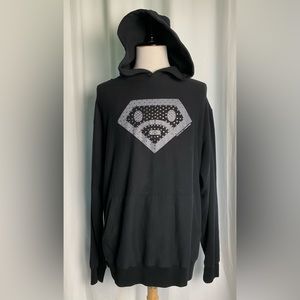 Vintage A Bathing Ape Bape 2004 Baby Milo Swarovski Crystal Black XL Hoody Rare